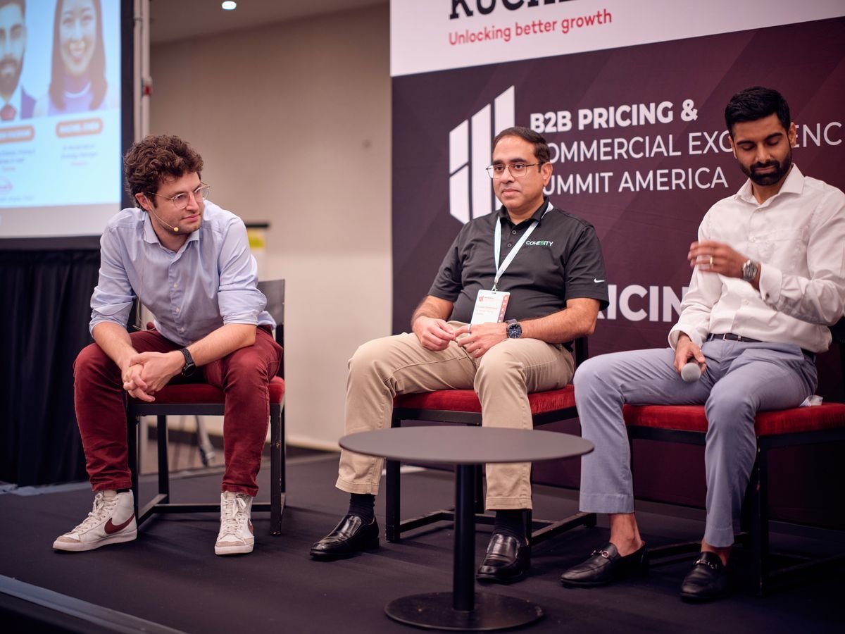 Puneet Srivastava on a panel at the B2B Pricing & Commercial Excellence Summit America